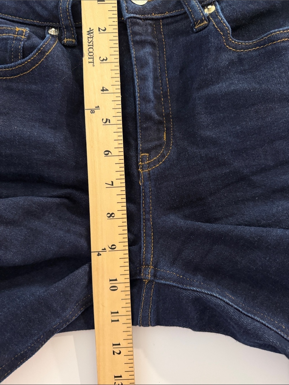 Quince Bella Stretch Wide Leg Jeans Organic Cotton Dark Wash Size 26 - Picture 6 of 8